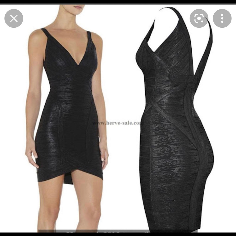 DO NOT BUY!!Ari Woodgrain Foil Print Dress by Herve Ledger